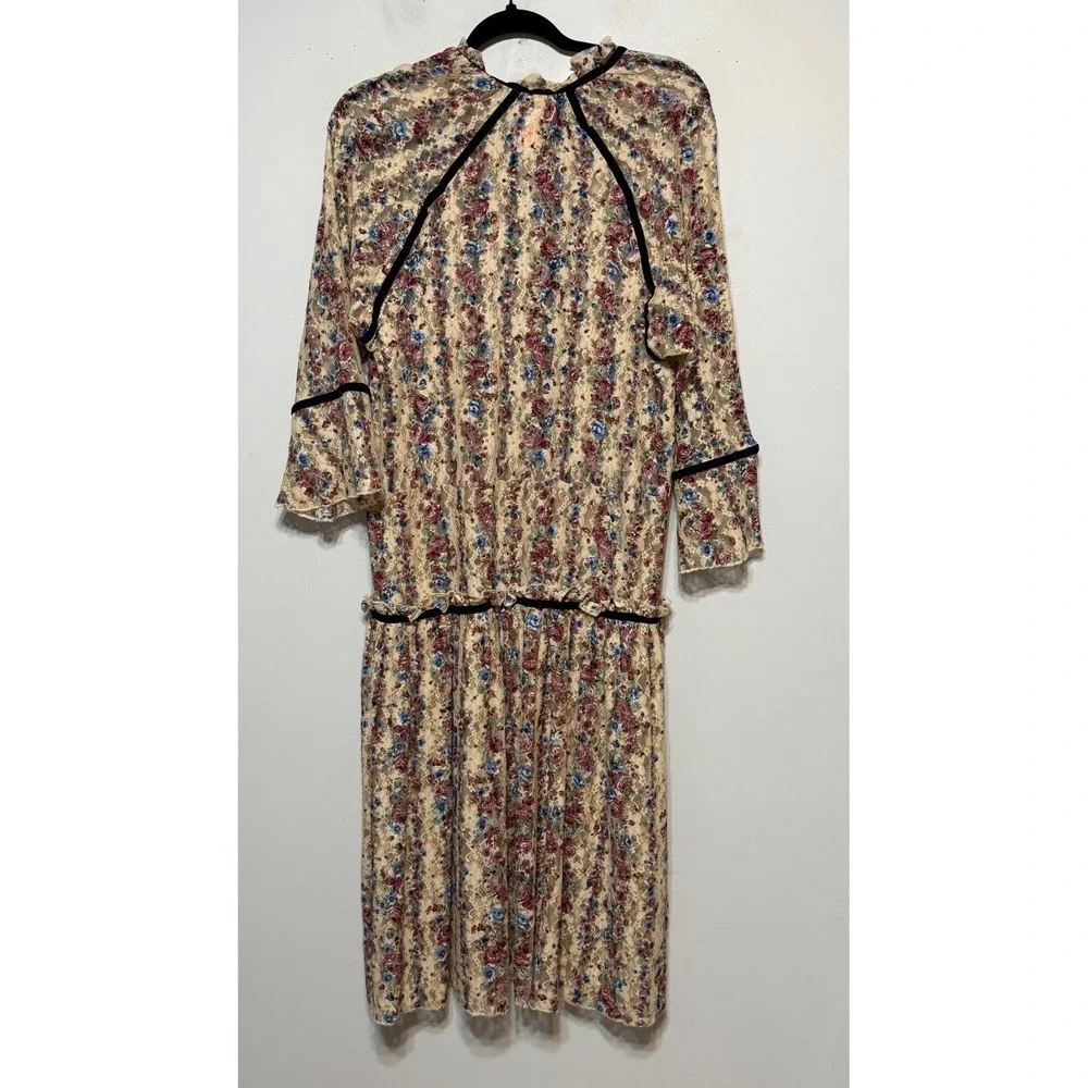 POL Fairy Grunge Semi Sheer Lace Midi Dress Womens Size S Whimsigoth Romance - Picture 2 of 8